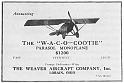 1920 Waco Cootie Advertisement